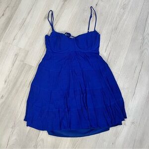 Sky to Moon Vibrant Blue Mini Dress
